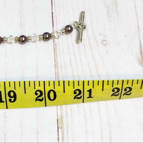 Swarovski Crystal & Metallic Pearl Beaded Necklace - Picture 3 of 3